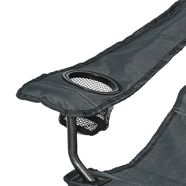 Fauteuil Camping ACIER Gris Noir 5 Fauteuil Camping ACIER Gris Noir – Image 3