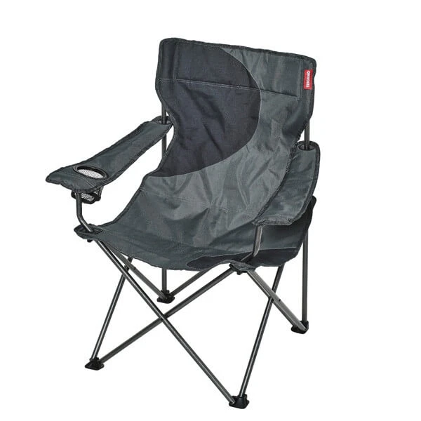 Fauteuil Camping ACIER Gris Noir 3 Fauteuil Camping ACIER Gris Noir