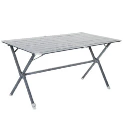 Table Camping à Clayettes Aluminium 140 Cm